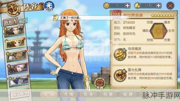 航海王燃烧意志，新世界罗宾阵容搭配秘籍