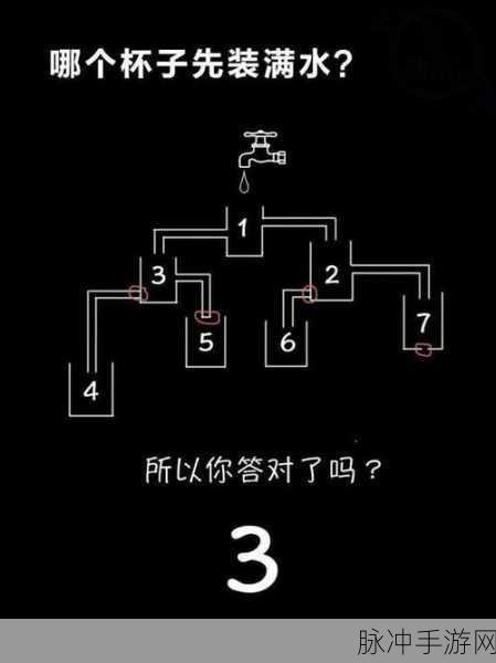 水到杯子里去，解锁烧脑画线解谜新体验