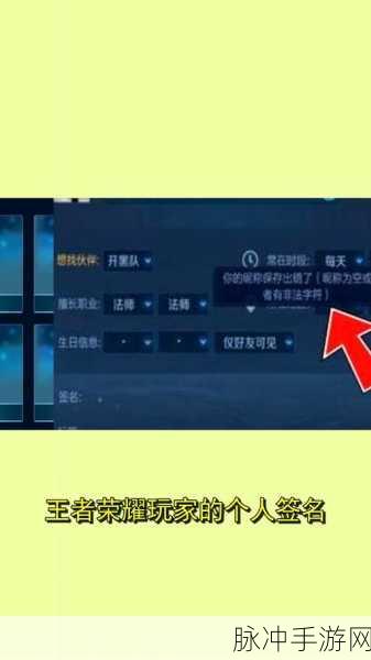 王者荣耀个性签名修改秘籍大公开