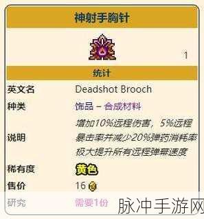 泰拉瑞亚手机版射手必备饰品全解析
