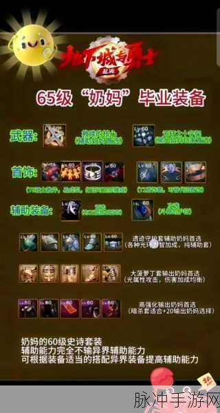 2023 年 DNF 奶妈 110 毕业装备的完美搭配指南