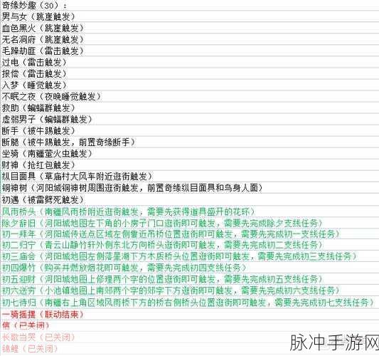 梦幻新诛仙，奇缘触发的终极秘籍