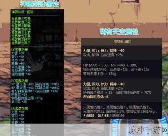 DNF 手游神器装扮获取秘籍，合成升级全攻略