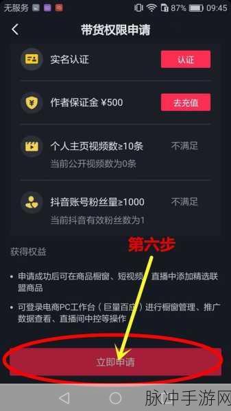 手游秘籍，全方位解析抖音商品橱窗开通攻略