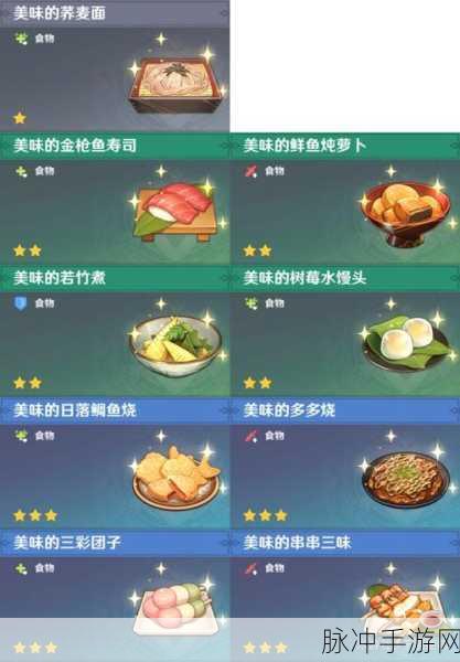 原神轻策农家菜食谱配方全揭秘