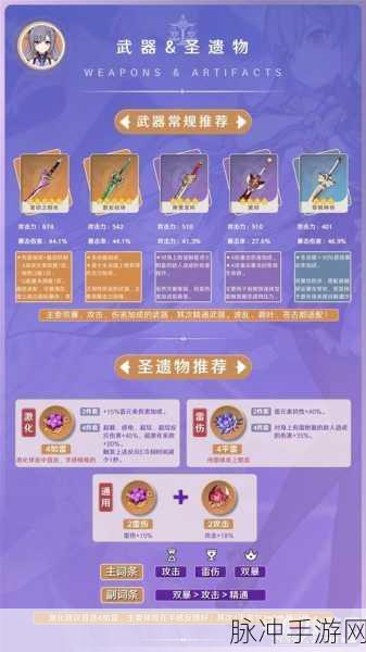 原神，刻晴武器与圣遗物的绝佳搭配指南