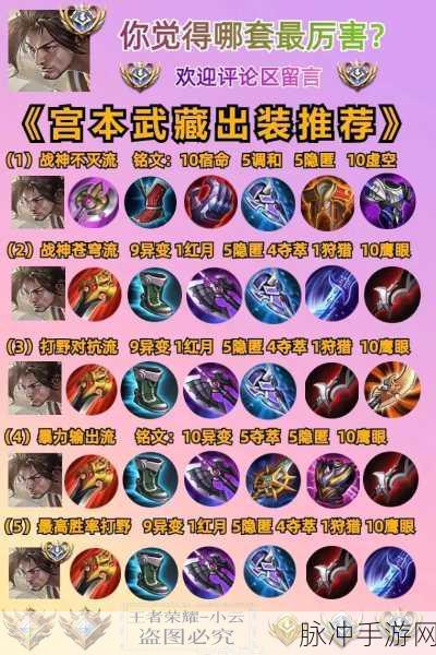 王者荣耀 S7 赛季宫本武藏出装铭文深度攻略