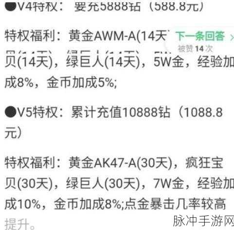 穿越火线手游 2021 VIP 价格表全解析