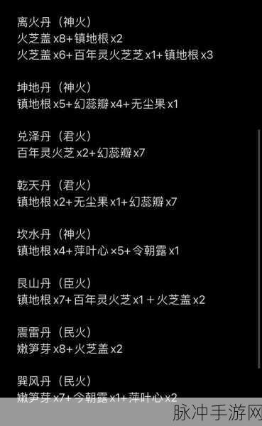 剑与魔龙炼丹秘籍，技巧与要点全解析