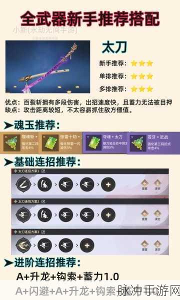 永劫无间手游，新手武器选择指南