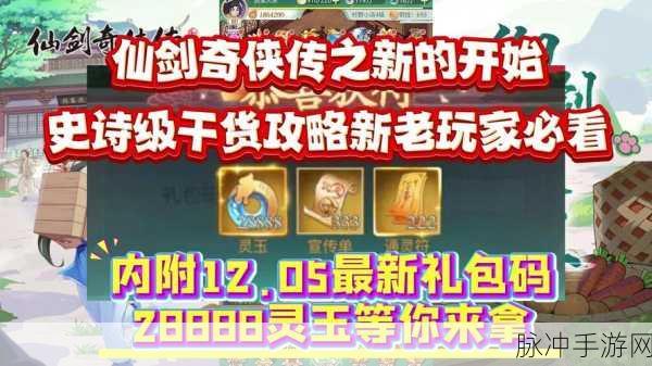 仙剑新的开始 2024 礼包码大揭秘