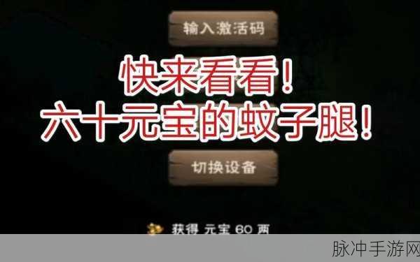 烟雨江湖 5000 元宝激活码大揭秘