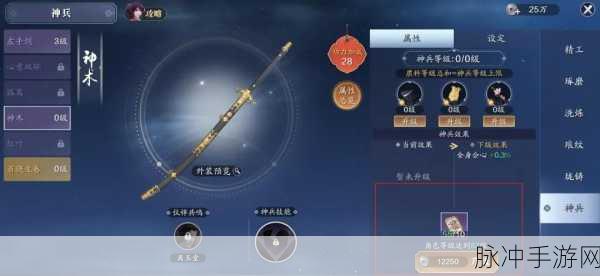 天涯明月刀手游神兵升级全攻略