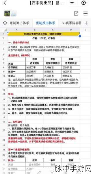 世界启元手游兵种克制全解析