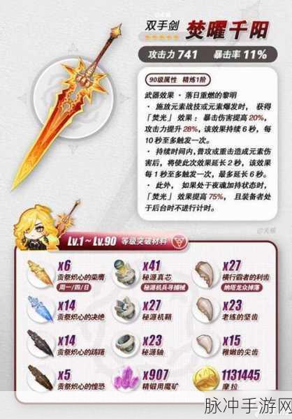 原神焚曜千阳武器深度解析