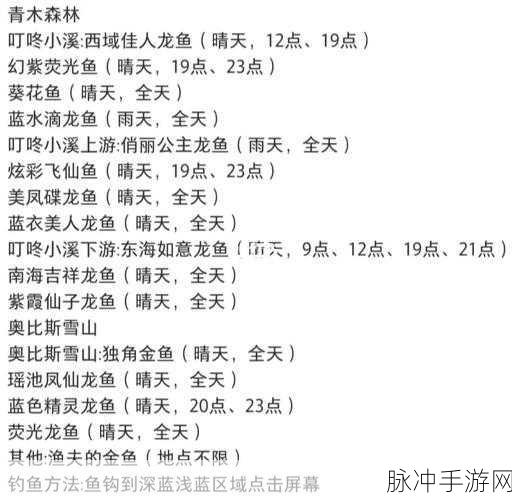 奥比岛梦想国度钓鱼秘籍，全方位攻略指南