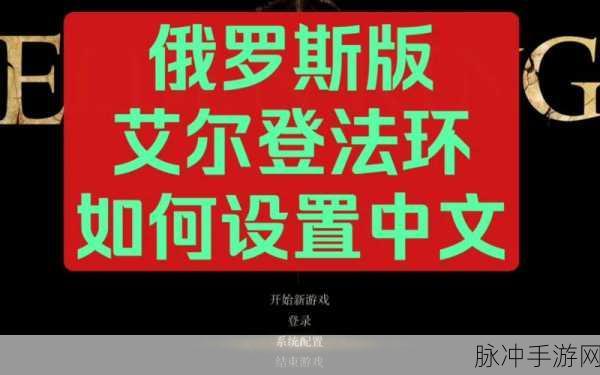 艾尔登法环中文设置指南，轻松切换语言