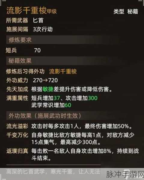大侠立志传，金色外功秘籍获取与推荐指南