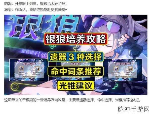 星穹铁道银狼遗器完美搭配指南