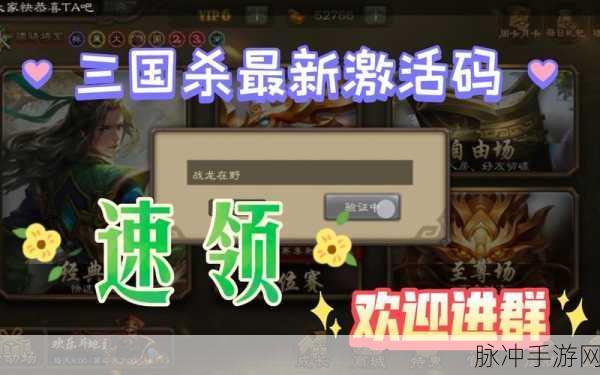 2024 欢乐三国杀兑换码全揭秘 畅玩三国之旅