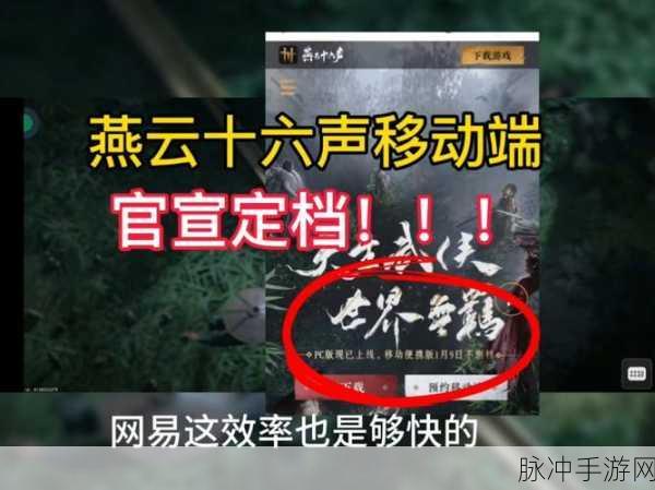 燕云十六声公测延期，背后的原因与未来展望