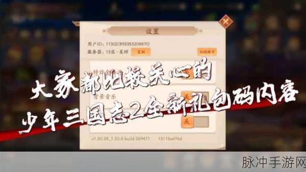 少年三国志 2 最新通用礼包码全攻略