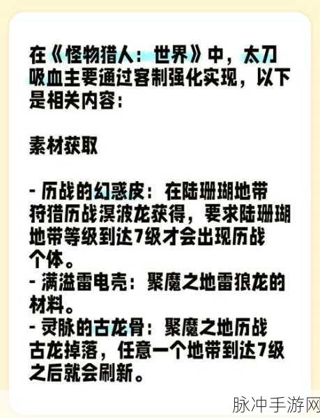 怪物猎人世界手游，太刀王者争霸榜