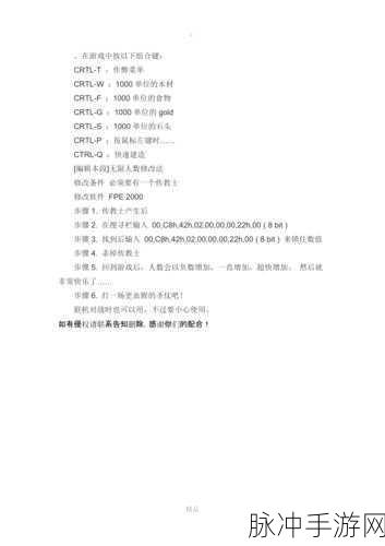 帝国时代 2 资源秘籍大揭秘