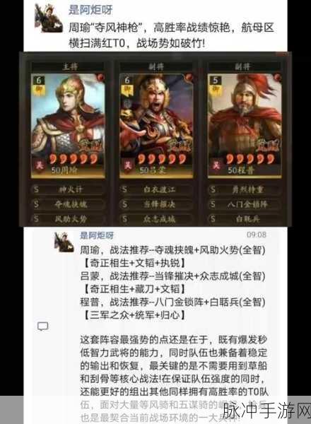 三国志战略版，周瑜陆抗吴枪阵容深度解析与实战运用