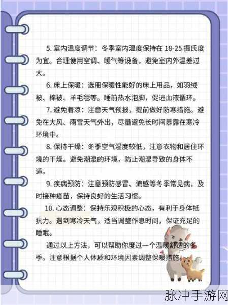 冰原守卫者保暖值提升秘籍，全方位解析实用方法