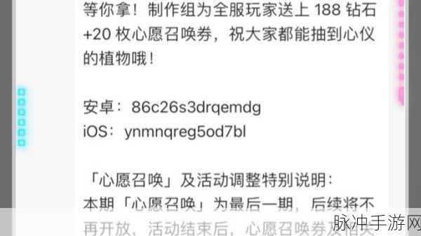 住客大人的心愿兑换码全知道