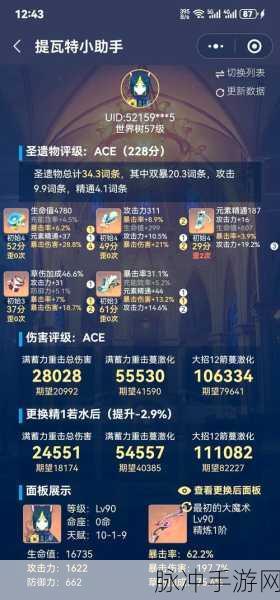 原神提纳里圣遗物与武器的完美搭配指南