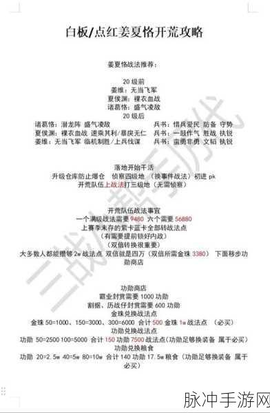 三国志战略版，张辽、王元姬、诸葛恪开荒秘籍