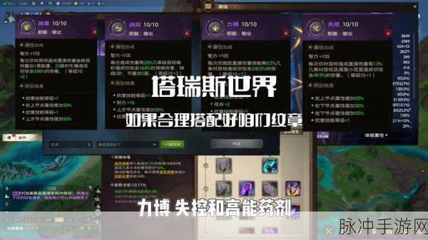 塔瑞斯世界输出天赋纹章完美搭配指南