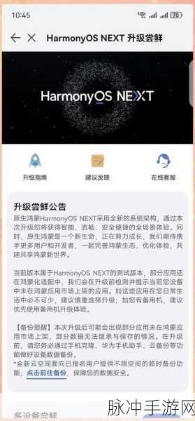 鸿蒙 OS 支持机型全揭秘 畅玩手游无忧虑