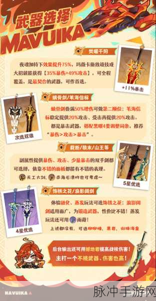 原神，玛薇卡武器精准抉择指南