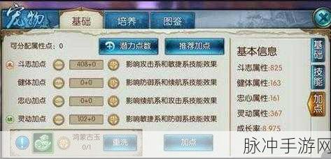 诛仙手游宠物加点秘籍，打造最强伙伴