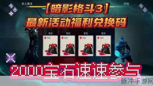 暗影格斗 3 公测兑换码全揭秘，畅玩游戏不迷路