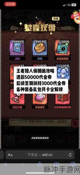 2024 王者猎人最新礼包码全攻略