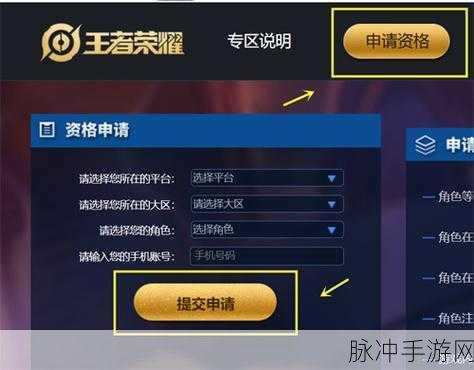王者荣耀体验服申请指南，畅玩前沿版本