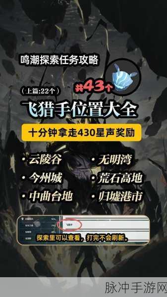 鸣潮云陵谷飞猎手位置全揭秘