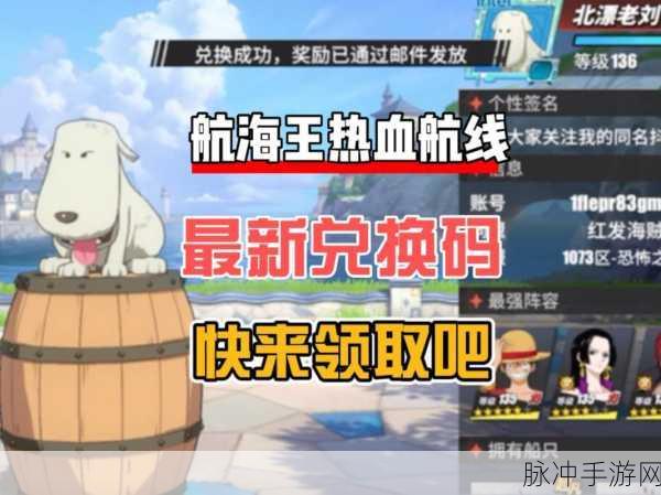 航海王热血航线，召唤券与兑换码秘籍全解析