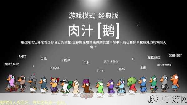 鹅鸭杀手游，通灵鹅的神秘力量与使用技巧