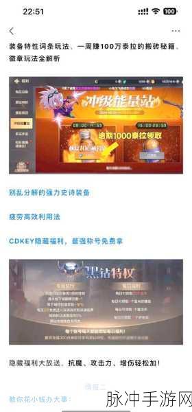 DNF 手游，满级前畅玩秘籍与技巧全解析