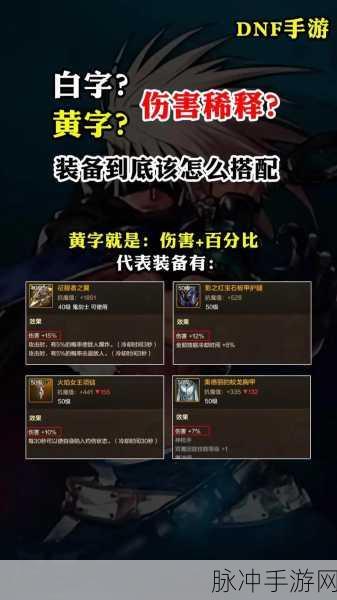 DNF 手游，附加伤害黄字与白字的深度解析