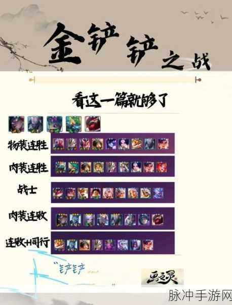 金铲铲之战灵能使阵容深度剖析，制霸战场的秘籍