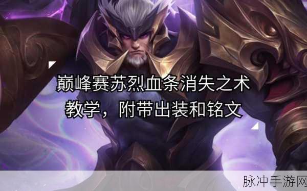 王者荣耀苏烈全方位技能剖析与实战运用指南