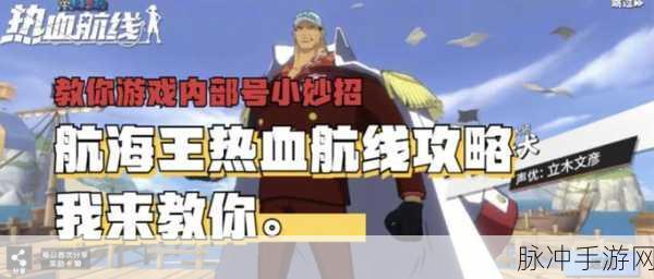 航海王热血航线，深度解析无尽探索活动玩法