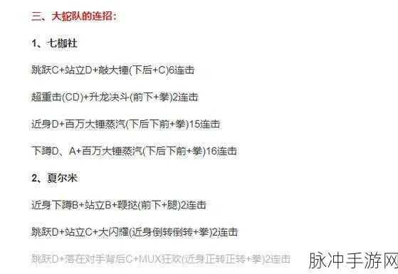 拳皇 97 大蛇绝招释放之谜，深度解析与应对策略