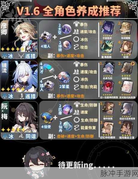 崩坏星穹铁道角色攻略，全方位解析各角色遗器词条推荐策略指南